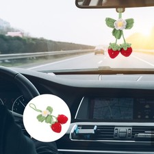 Piccola Fragola All'uncinetto Decorativa Portachiavi Con Fragole Lavorato Mano