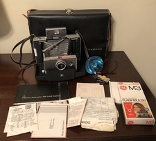 Vintage Polaroid Automatic 100 Land Camera w/ Case Manual Accessories Untested