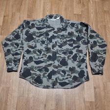 Vintage Five Brother Camo Button Shirt Mens XL Hunting Camouflage Made in USA