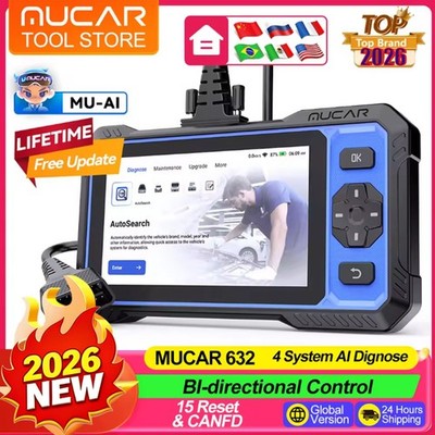 MUCAR 632 OBD2 Scanner Auto Diagnostic Tool Engine ABS SRS Fault Code Reader US