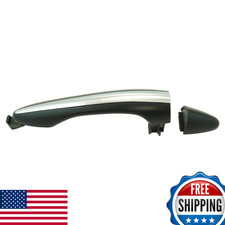 TRQ Rear Exterior Door Handle Chrome Black compatible with 12-15 Kia Optima