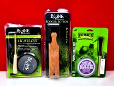 Bone Collector Booger Bottom, Lights Out, Primos Purple Haze Turkey Calls (3)