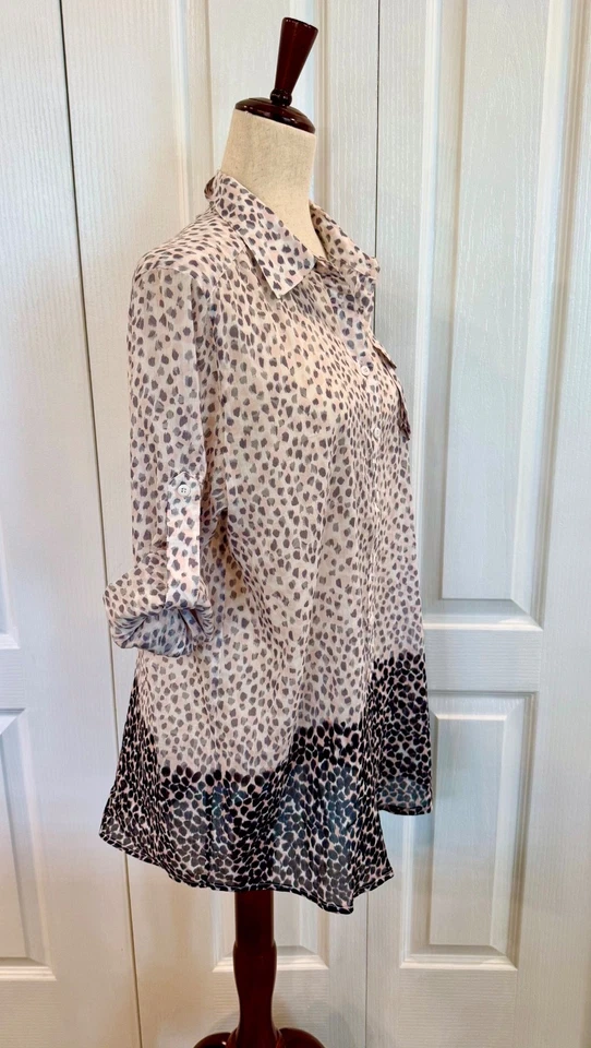 Camisa larga de seda y algodón para mujer, etiquetada talla 4 también se adapta a 6 y 8 de Walter Foto 4 de 4