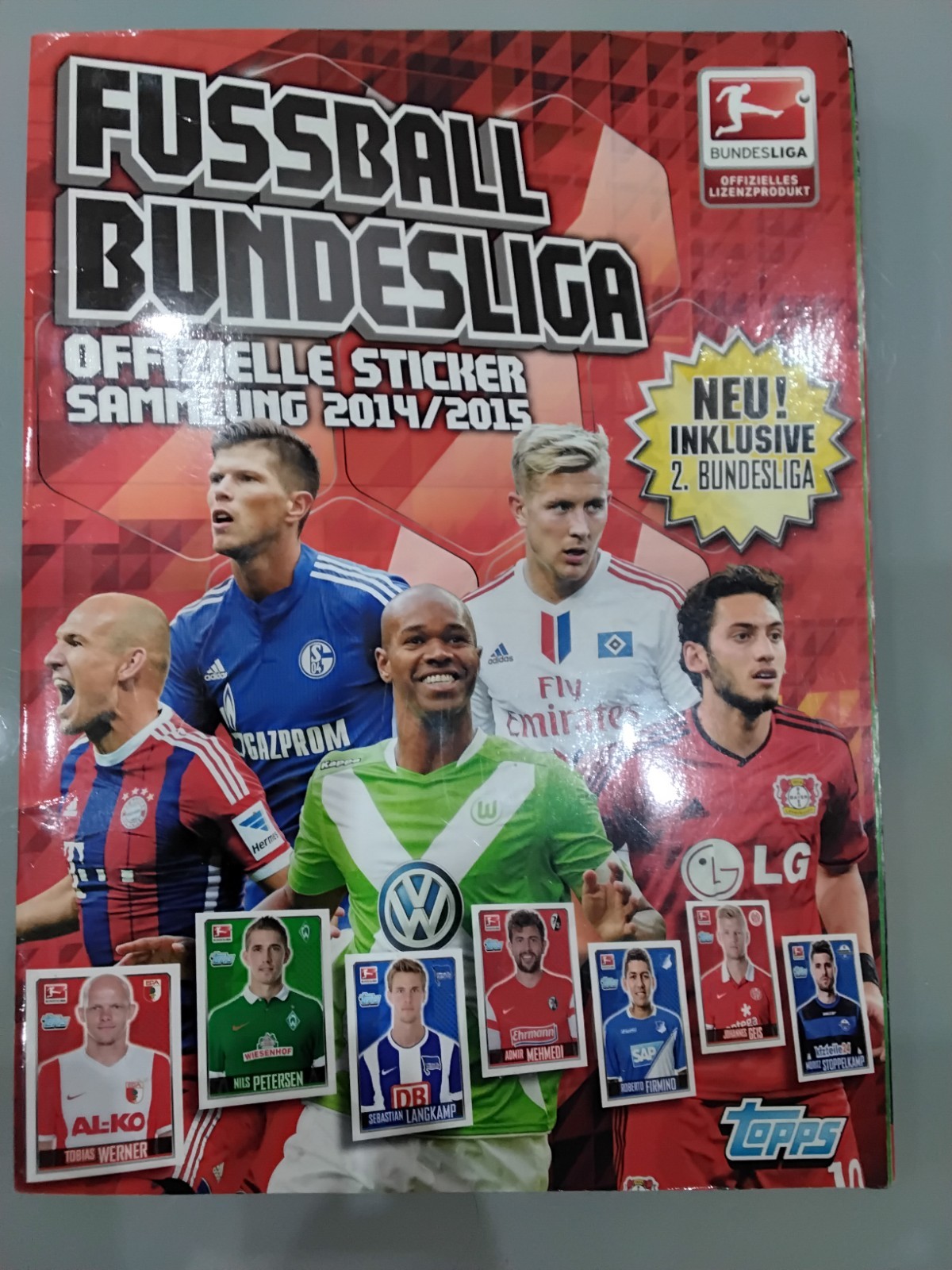Lotto 2 Album TOPPS Futball Bundesliga 2014/2015 Completo -14 Figurine 2016/17