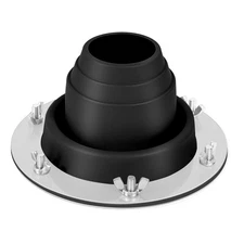 Stove Jack Kit for Tent, Silicone High Temp Stove Pipe Fitting, Black, Yurt Y...