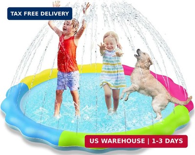 Kids Dog Splash Pad Sprinkler - Jasonwell Non Slip Dog Sprinkler Pad Splash Pool