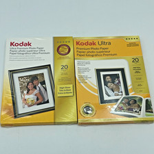 KODAK Ultra Premium Photo Paper 5x7 High Gloss 20 Sheets Each Lot of 2 Sealed