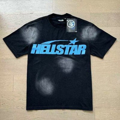 Hellstar Studios Star Gel Sport Logo Tee Unisex Black/Blue Short sleeve T-shirt