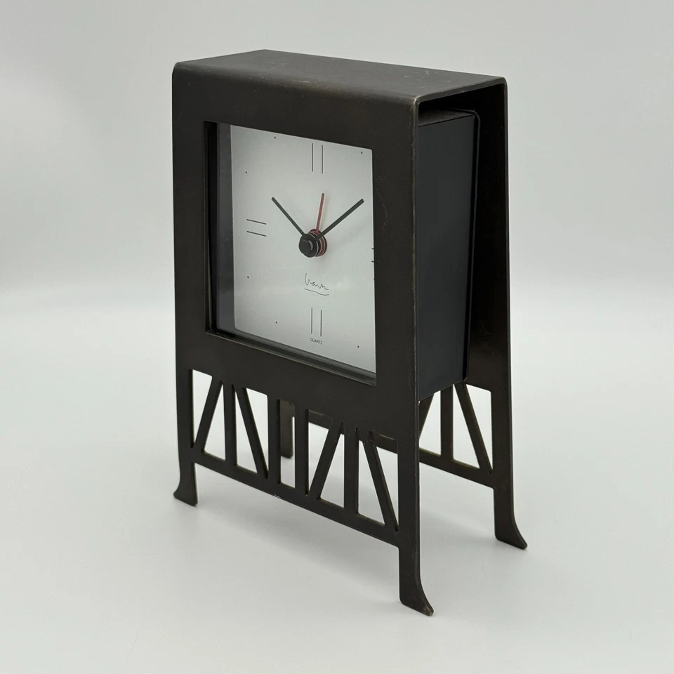 Vintage Post Modern 1980s Michael Graves Thebes Square Mantel Desk Alarm Clock - Image 2 of 4