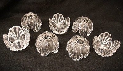 Antique Baccarat chandelier cup/lighting part France C.1900/Crystal Tulip