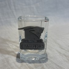 NFL New England Patriots Super Bowl 36 Shot Glass 2.5” Used Excellent Free S&H