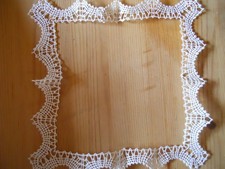 Ręcznie robiona koronka klocka chusteczka koronka len