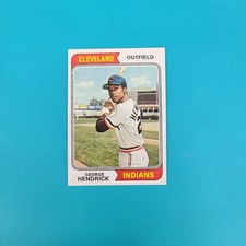 1974 Topps #303 George Hendrick Cleveland Indians BASEBALL Card O9