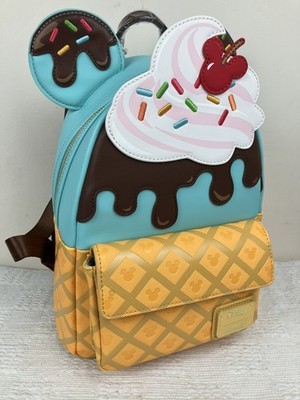 Loungefly Mickey & Minnie Mouse Sweets Ice Cream Disney Mini Rucksack Neu