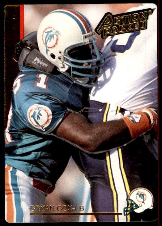 1992 Action Packed Bryan Cox Miami Dolphins #150