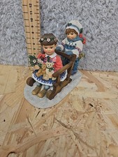 Leonardo Collection Christine Haworth Crisalis Teddies Schlittenfahrt Figur