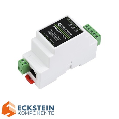 WaveShare Industrial Serial Server mit POE Function RS485 to RJ45 Ethernet 6-36V