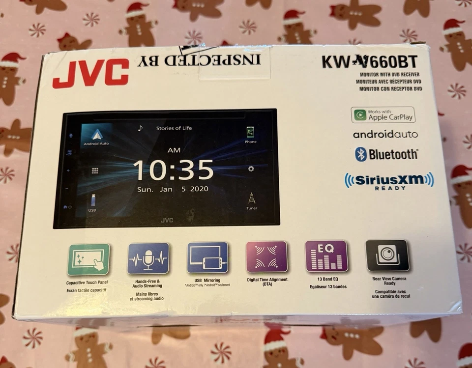 JVC KW-V660BT Bluetooth Reproductor de CD/DVD/USB Apple CarPlay Android Automático 6.75" Foto 3 de 4