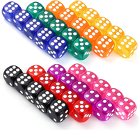 Gwhole 40 StüCk WüRfel Bunt Set 6-Seitig, 14 Mm, WüRfel Set SpielwüRfel FlüSterw