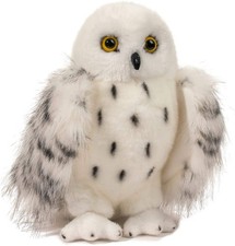 Douglas Wizard Snowy Owl Plush Stuffed Animal 8" 20 cm Tall, White / Black