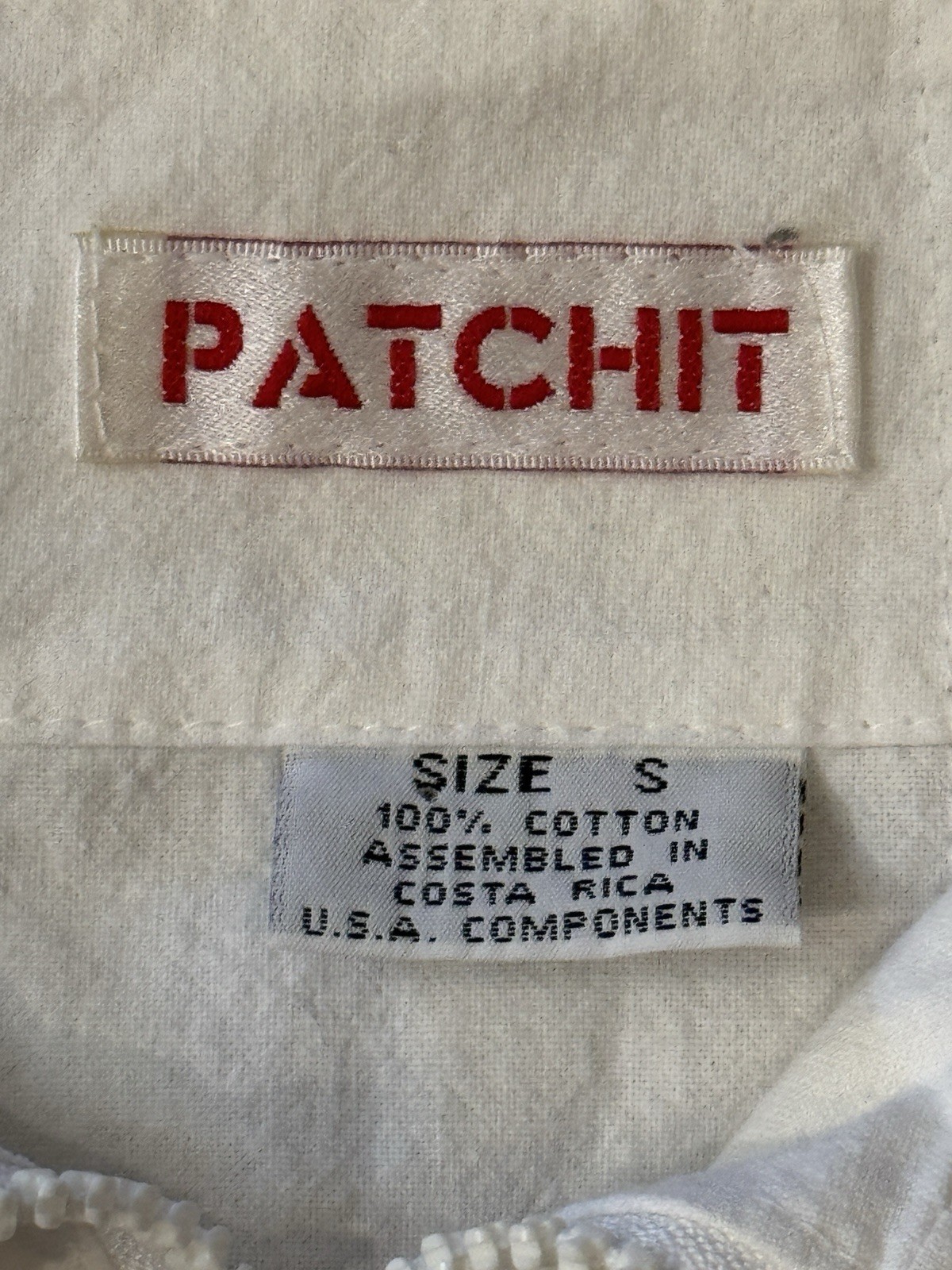Vintage Patchit Jacket S 100% Cotton Patchwork Zi… - image 4