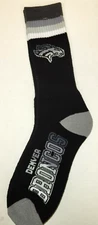 NFL Denver Broncos Men's Socks, New (PLATINUM DUECE)