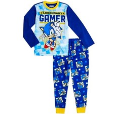 Sonic The Hedgehog Boy 2 Pc Pajama Set-6/7-LEGENDARY GAMER-Blue-Yellow