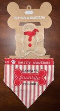 Mud Pie, Pet Toy  Bandanna, Christmas, NWT, Merry Woofmas, Dog