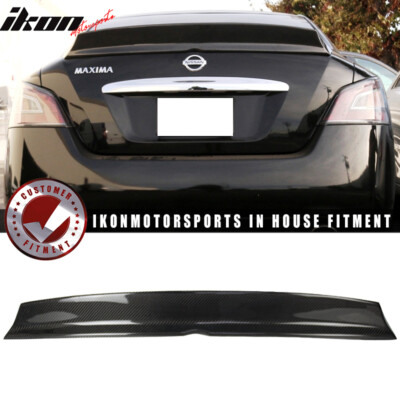 Fits 09-15 Nissan Maxima A35 IKON Style Carbon Fiber CF Rear Trunk Spoiler Wing