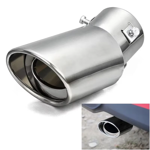Universal Auto Auspuff Endtopf Auspuff Edelstahl 63-76mm - Bild 8 von 8