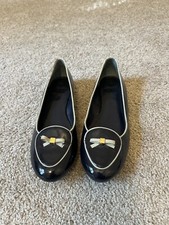 Tory Burch Blue Leather Slip on Flats Size 8M