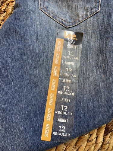 Lee Boy’s Skinny Fit Straight Leg L442 Size 12 Reg 24x26 Blue Denim Jeans NEW - Picture 7 of 12
