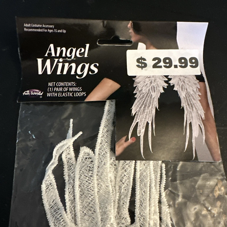 Nuevo Accesorio Disfraz Mundo Divertido Alas de Ángel Adulto (Blanco) Foto 2 de 2