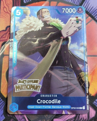 ONE PIECE カード Crocodile Offline Regional 2023 Participant OP02-053 One Piece