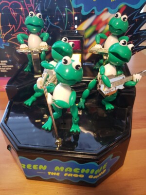 Green Machine The Frog Band Vtg 1989 Metro Toys Lights Work Needs