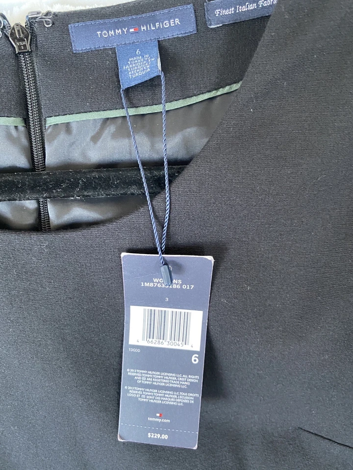 TOMMY HILFIGER черный и серый повседневное/коктейльное платье размер 6 - Изображение 3 из 4