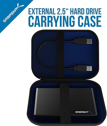 SABRENT external 2.5" HDD/SSD case: Portable Pouch fits power bank Camera USBS - Zdjęcie 7 z 10