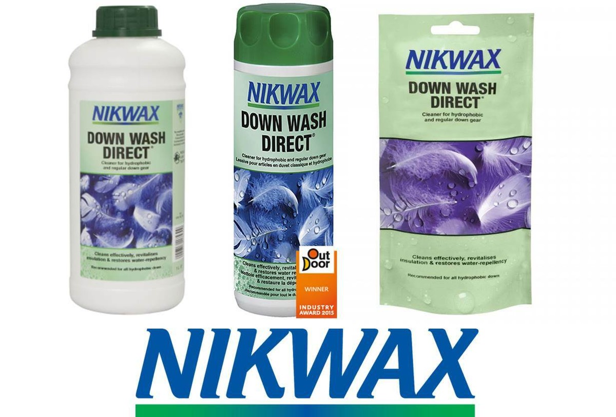 Nikwax Down Wash Direct Cleaner Down Filled Outdoor Clothing Sizes