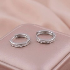 15mm Small Silver Hoop Earrings for Women Men