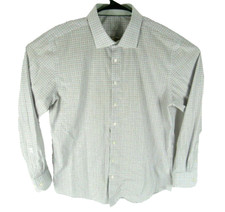 Bugatchi Uomo Dress Shirt Mens 18/36-37 Button Up Long Sleeve Flip Cuff