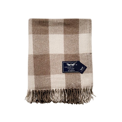 Original Scottish Wool Large Blanket Rug Tweed Tartan Blanket Check Travel Throw - Picture 25 of 70