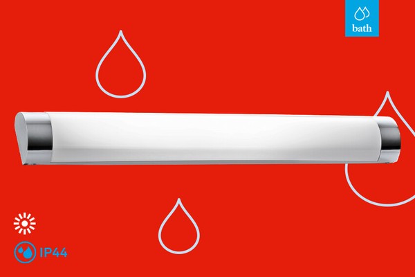 Led Spiegelleuchte IP44 Badleuchte Bad Wandlampe 61,5Cm Wasserfest Licht Chrom-image