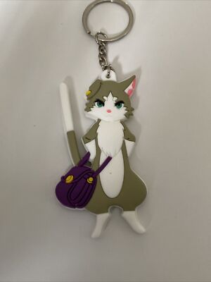 Re: Zero Puck Katze süß Anime doppelseitig PVC Schlüsselanhänger Schlüsselring Tasche Geschenk Kette UK
