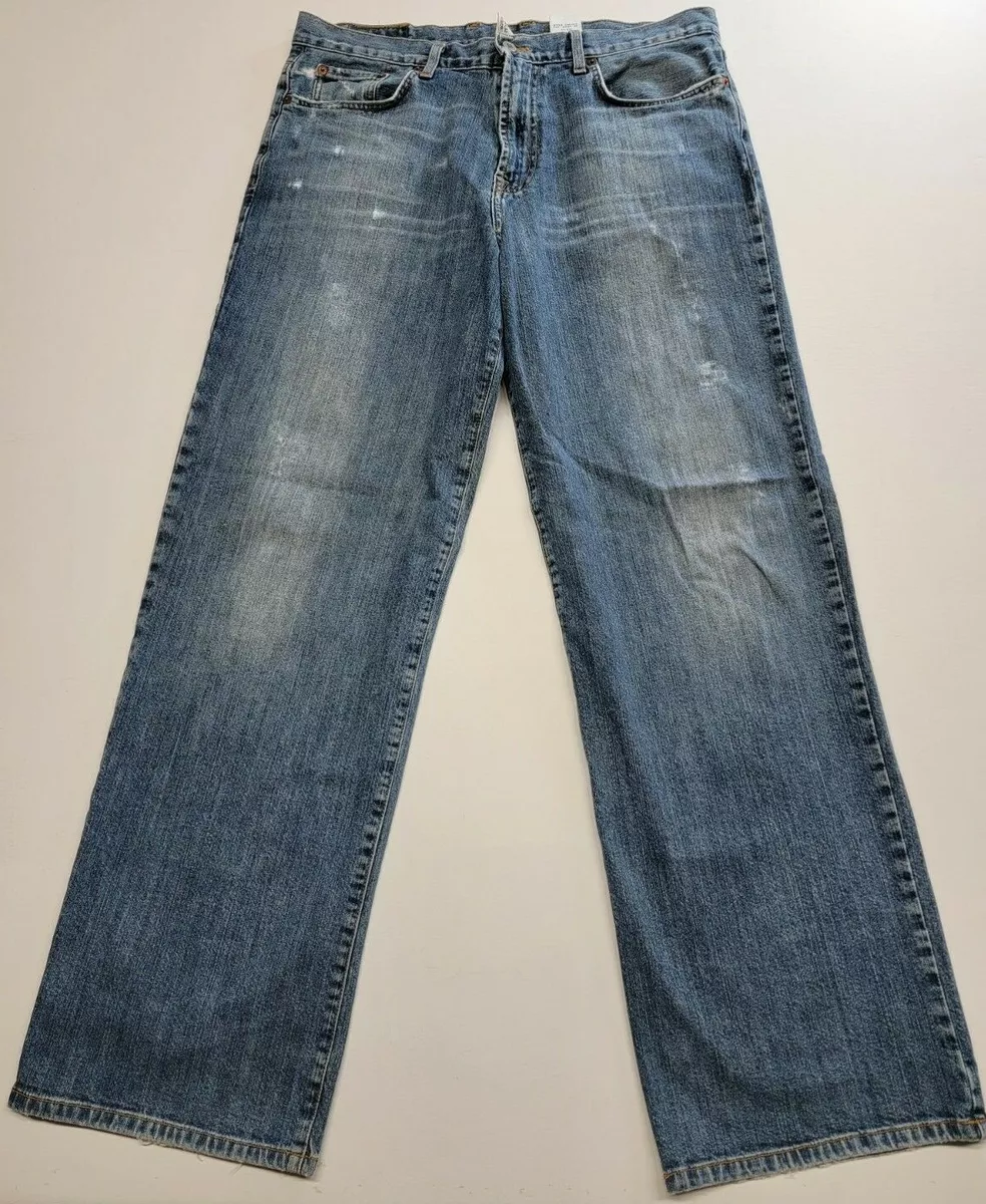 Lucky Brand Dungarees Gene Montesano Dusty Transit Jean Size 33 USA Made  34x32