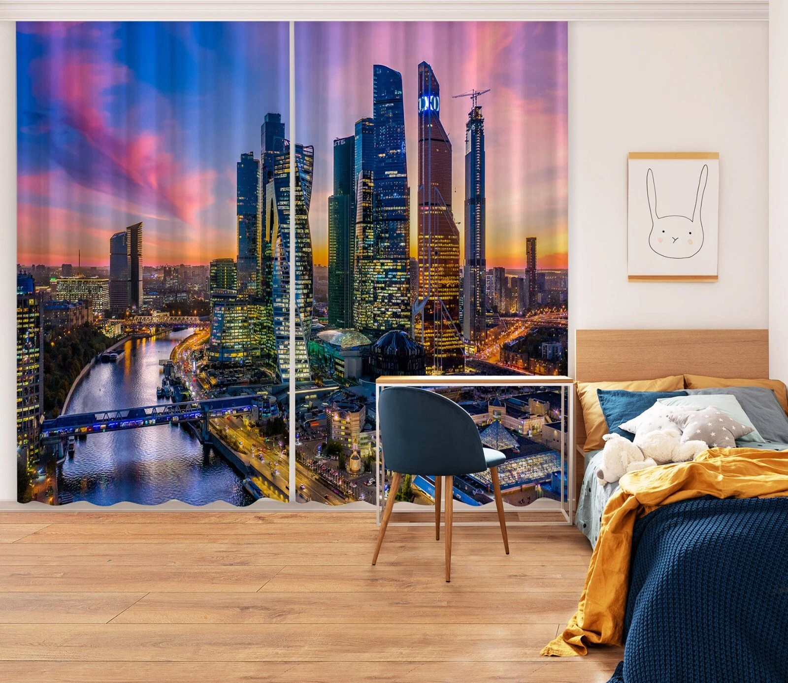 3D Fashion City ZHUC5199 Photo Curtain Window Blockout Fabric Vera 2023