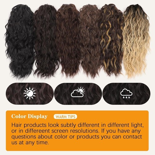 Hair ClawClip Ponytail Synthetic Clip In Drawstring Ponytail Extension Party - Picture 8 of 24