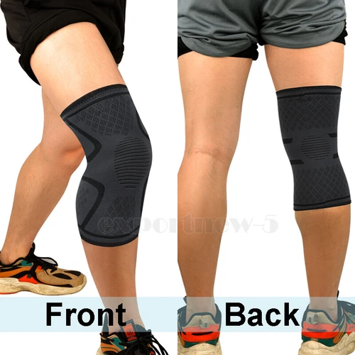 Elastic Knee Sleeve Support Brace for Joint Pain Injury Sprain Knee Cap Compress - Picture 15 of 66