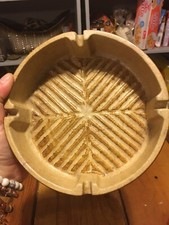 Pottery Craft # 400 ASHTRAY Vintage Art Thick Made in USA Brown