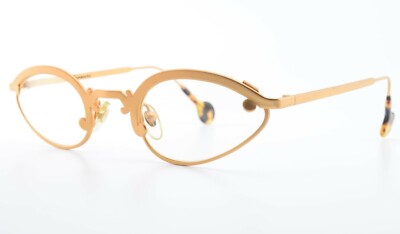 L.A. EYEWORKS Brille Modell AMRIT 452 Metall Gestell Hybrid Gold L.A.E. c1990
