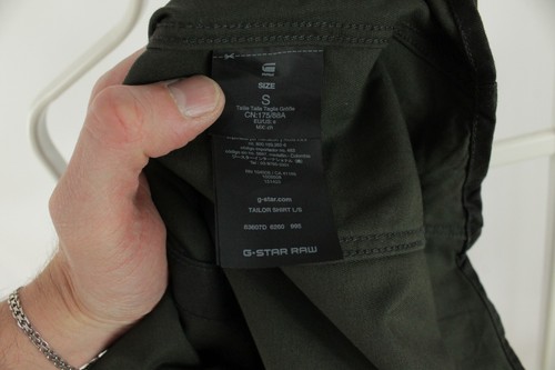 G-Star Raw Slim Fit Denso Mimetico Twill Camicia Sartoriale Uomo Taglia:S/EU 44 - Foto 7 di 11